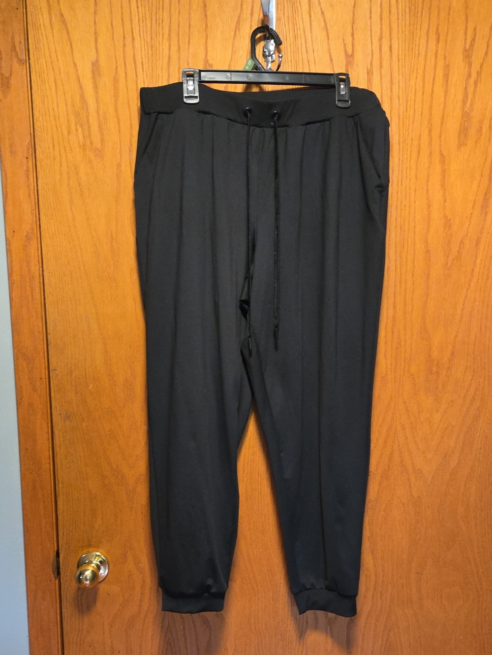 Women's Black Jogger Pants with Drawstring
